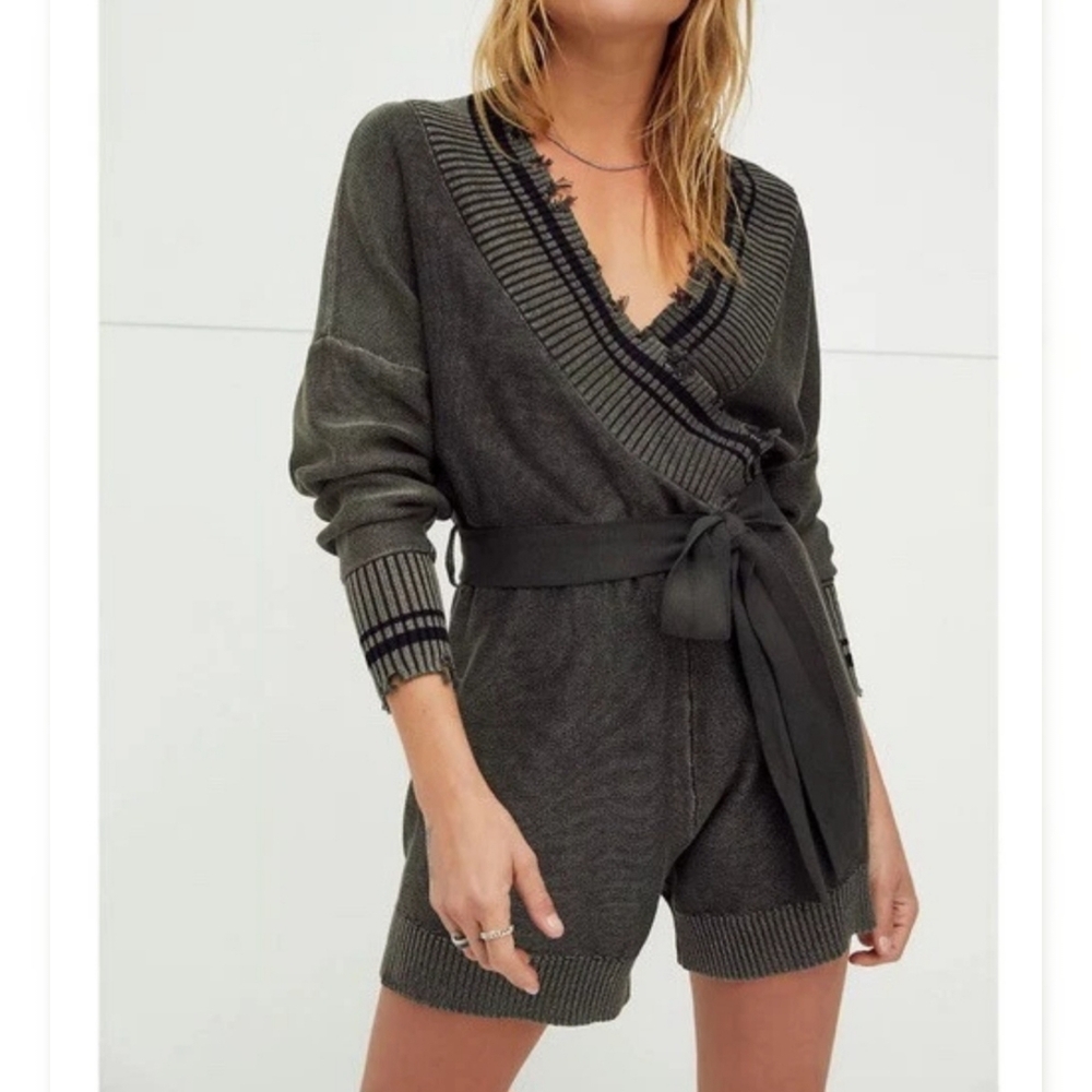 Free People Cara Cozy Jumper In‎ Black Women's Size Large